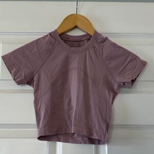 lululemon athletica Short Sleeve Crop Tee in Dusty Mauve